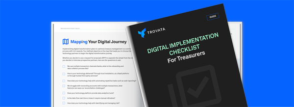 digital implementation checklist for treasurers