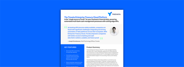 trovata enterprise treasury cloud™ data sheet