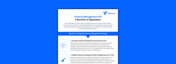 treasury management 101: 5 benefits of digitization