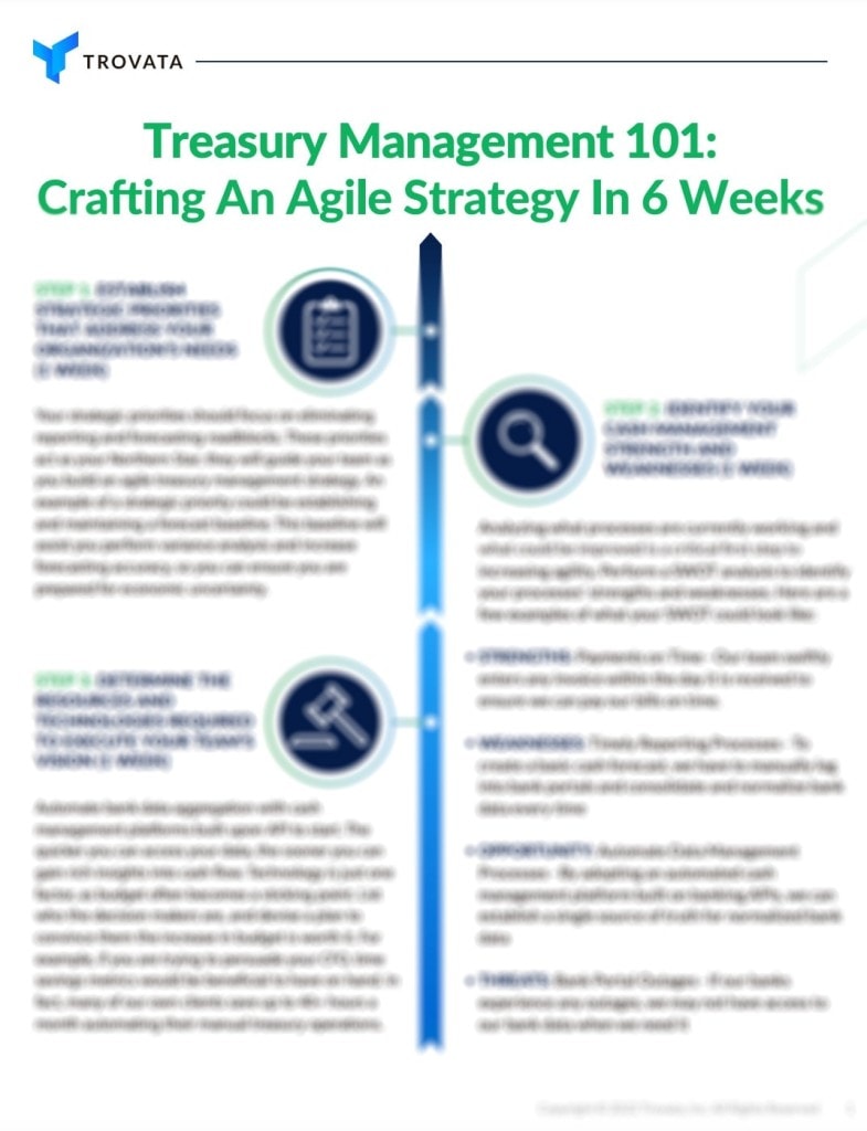 treasury management 101 crafting an agile strategy in 6 weeks blur